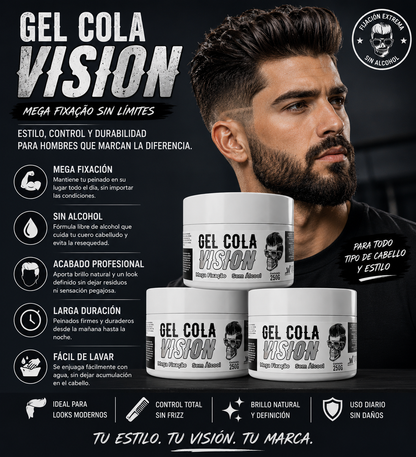 Cera Modeladora Gel Cola Vision 250ml Mega Fijacion