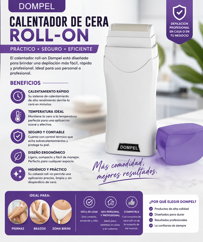 Calentador Cera Dompel Depill One Roll-on 100g 220v
