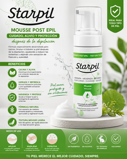 Mousse Pos Depilatorio Hidratante Corporal Starpil 150ml