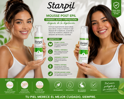 Mousse Pos Depilatorio Hidratante Corporal Starpil 150ml