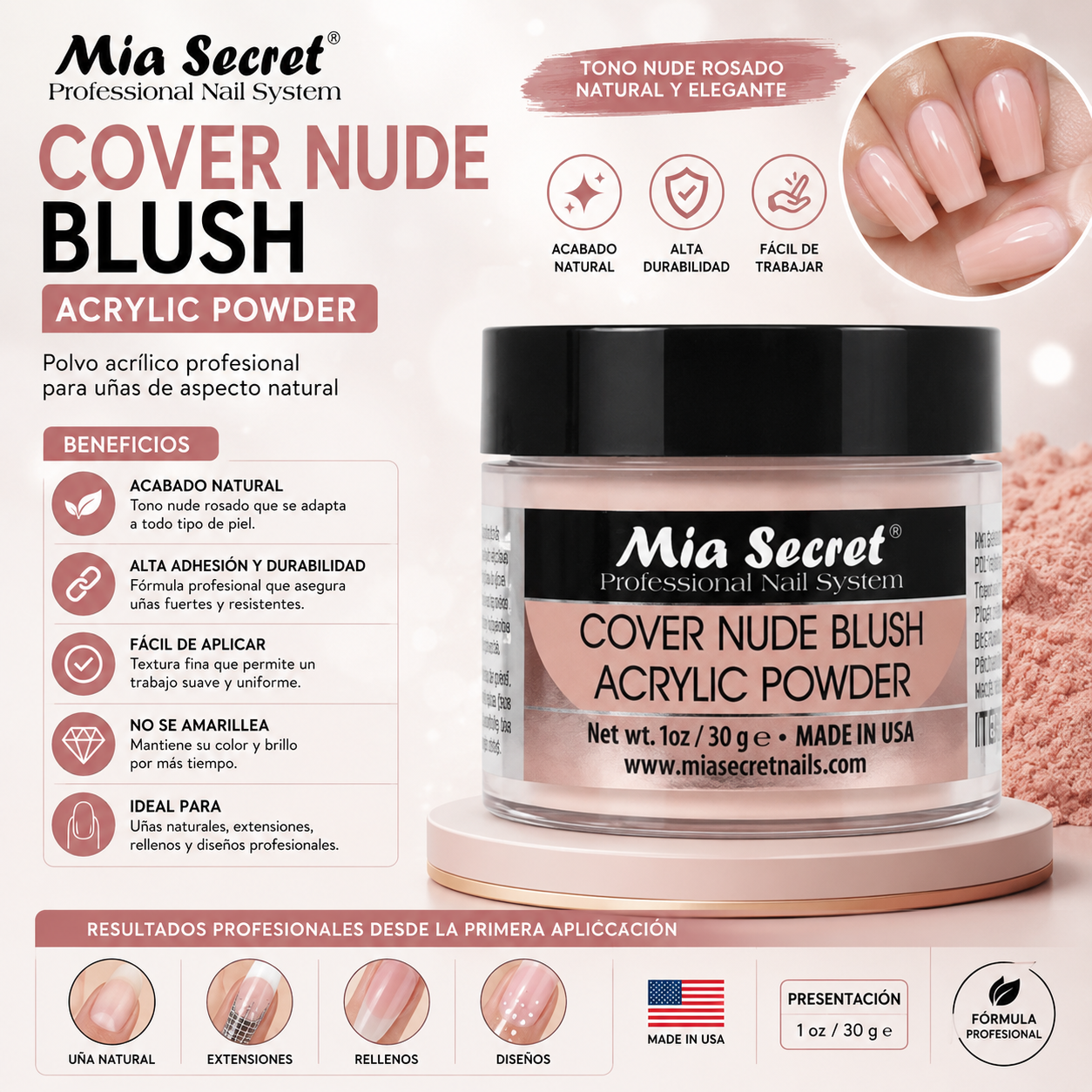 Mia Secret Polimero Acrilico Cover 30gr
