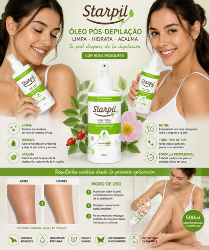 Oleo Pos Depilatorio Limpia Hidrata Starpil 500ml