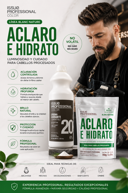 Polvo Decolorante Black Nature + Occidante 40vol