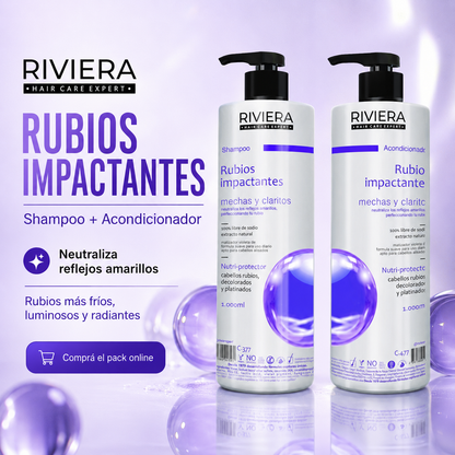 Shampoo + Acondicionador Rubios Impactantes Cabellos Teñidos