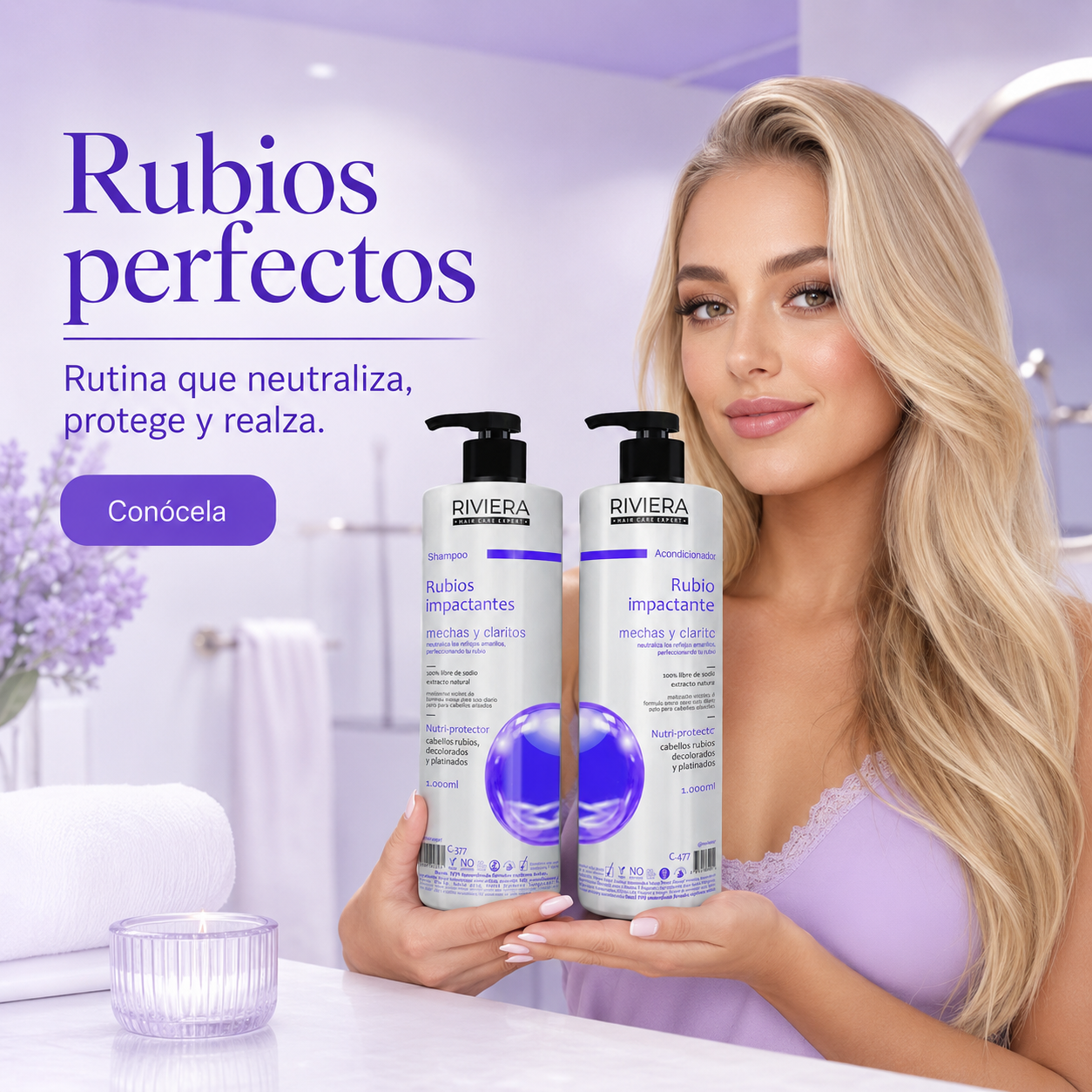Shampoo + Acondicionador Rubios Impactantes Cabellos Teñidos