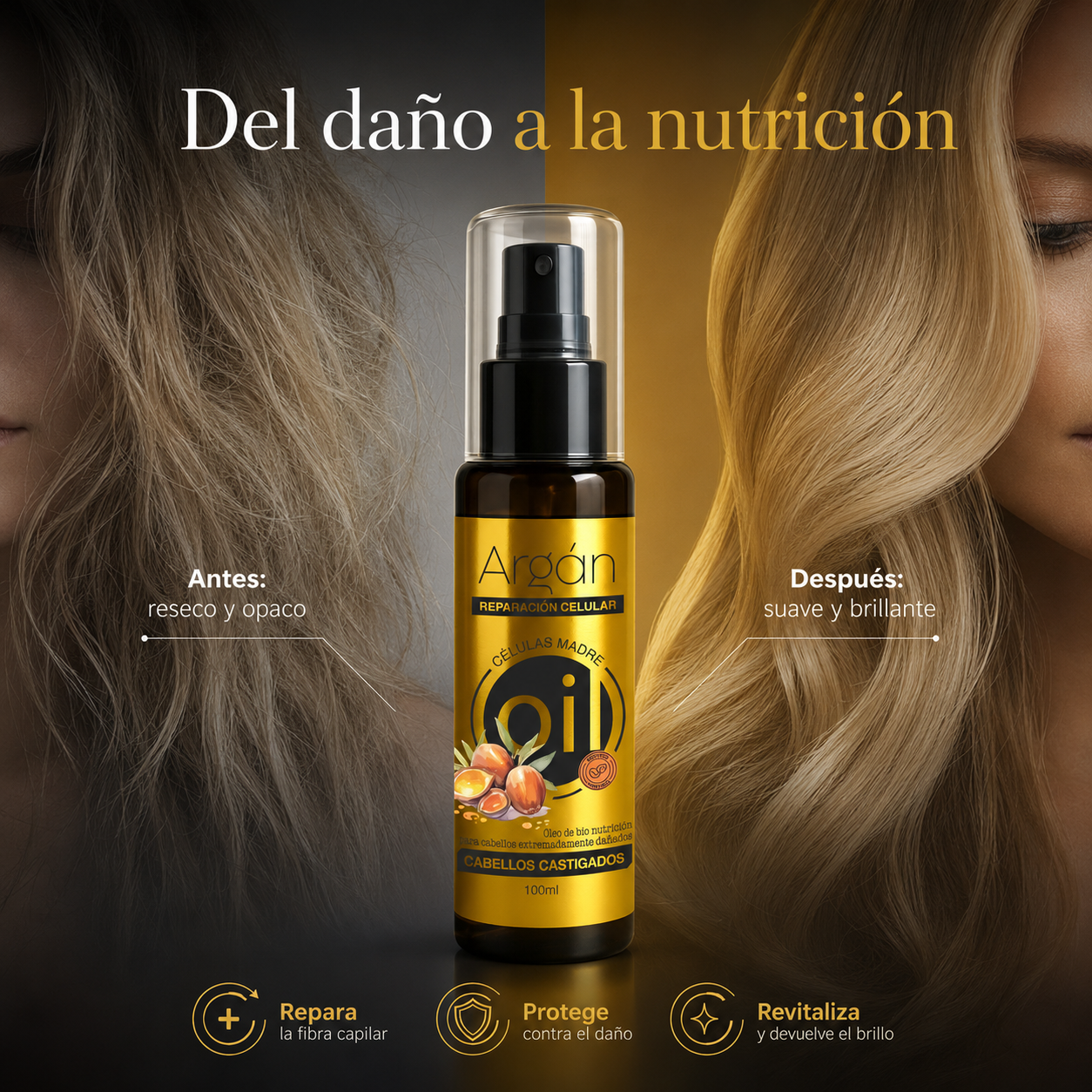 Gotitas Aceite Argán Liss Expert Divine Oil Para El Cabello El Cuerpo Y Uñas Hidrata Repara Protege 50ml