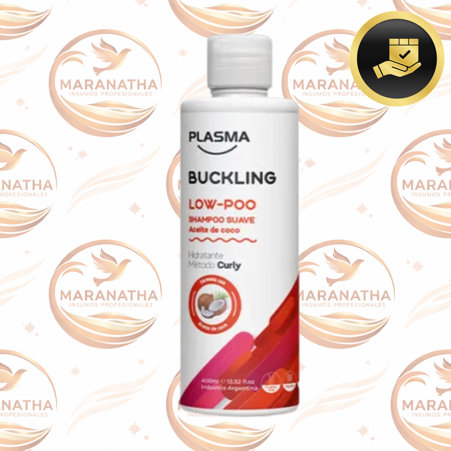 Shampoo Rulos Buckling Low Poo  400ml Suave Aceite De Coco