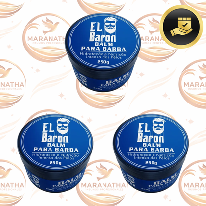 Pack X 3 Balsamo Para Barba Hidratante Nutricion El Baron