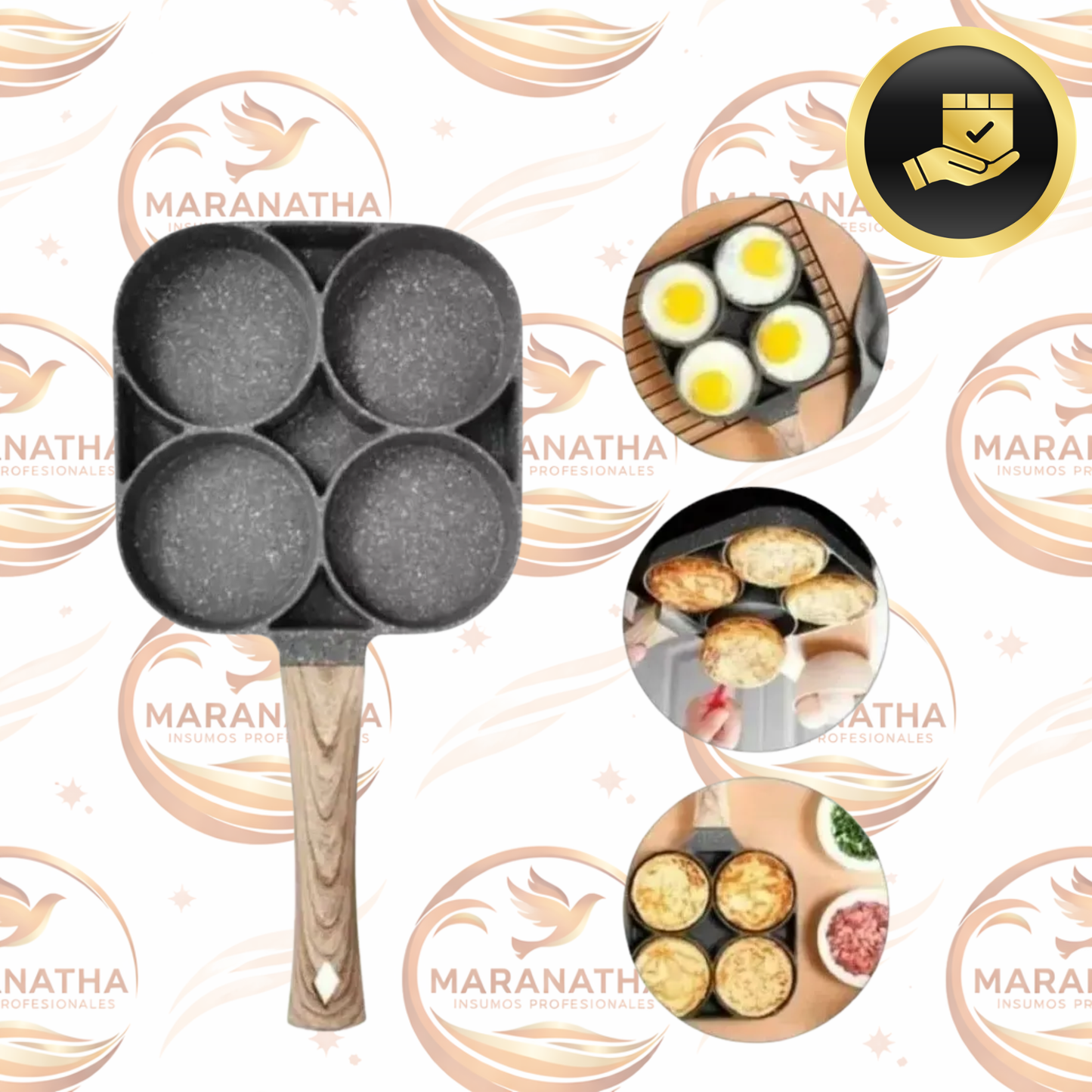 Sarten Antiadherente 4 Divisiones Huevos Tortillas