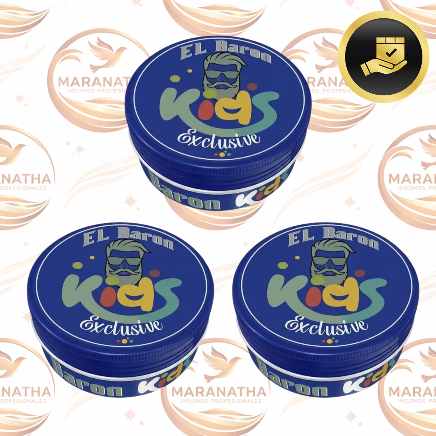 Pack X 3 Cera Modeladora Kids El Baron Exclusieve 150gr