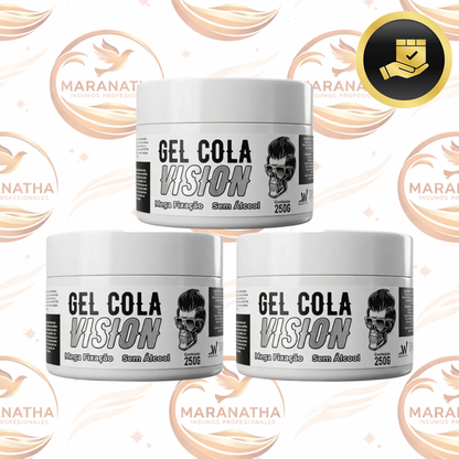 Pack X 3 Cera Modeladora Gel Cola Vision 250ml Mega Fijacion
