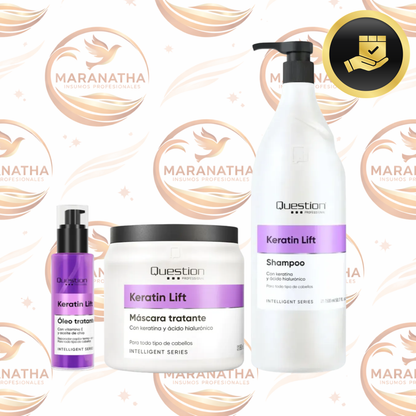 Pack Keratin Lift Shampoo+mascara+oleo Question Profesional