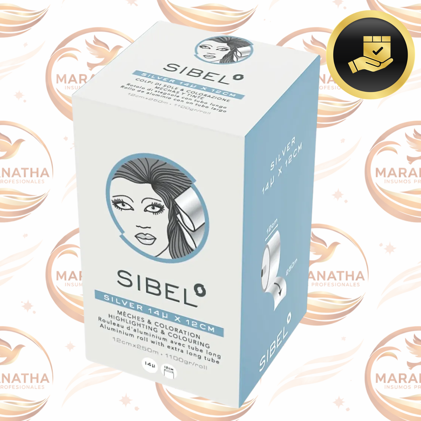 Papel Aluminio Rollo Sibel 250mts Profesional Peluqueria