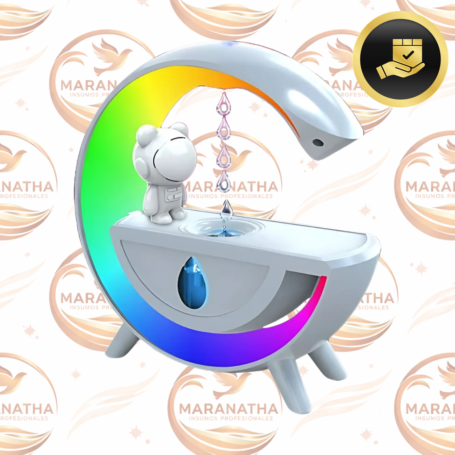 Parlante G Lámpara Veladora Con Luz Led Rgb Humidificador