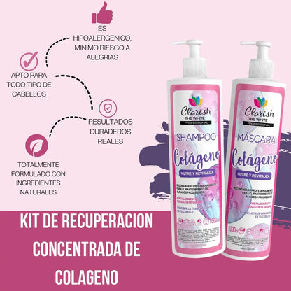 Acondicionador Sin Sal Colageno Concentrado 1lt Clarish