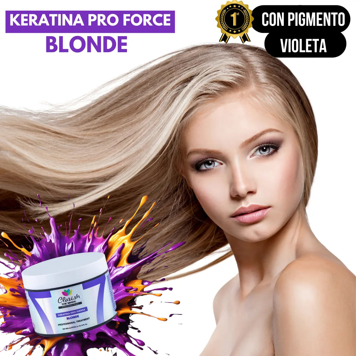 Shampoo Matizador Femenino + Keratina Blonde Decolorados