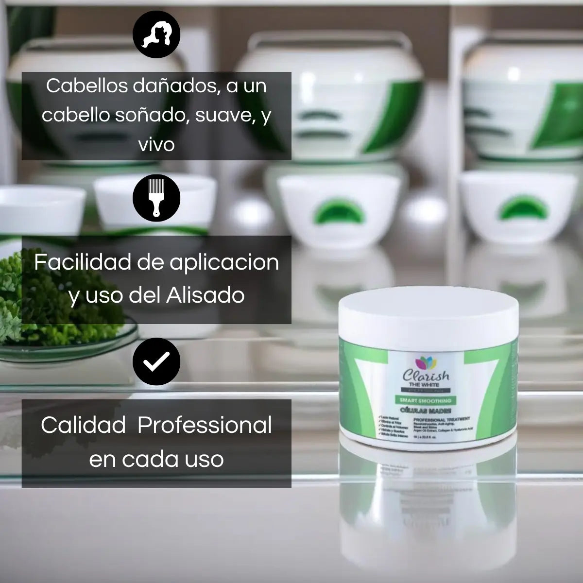 Pack Shampoo Sin Sal + Acond Colageno Rep. + Alisado S/f