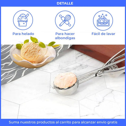 Cuchara Grande Para Helado De 6 Cm, Perfecta Para Servir