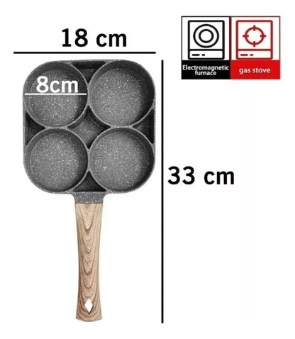 Sarten Antiadherente 4 Divisiones Huevos Tortillas