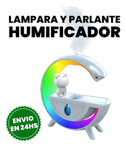 Parlante G Lámpara Veladora Con Luz Led Rgb Humidificador