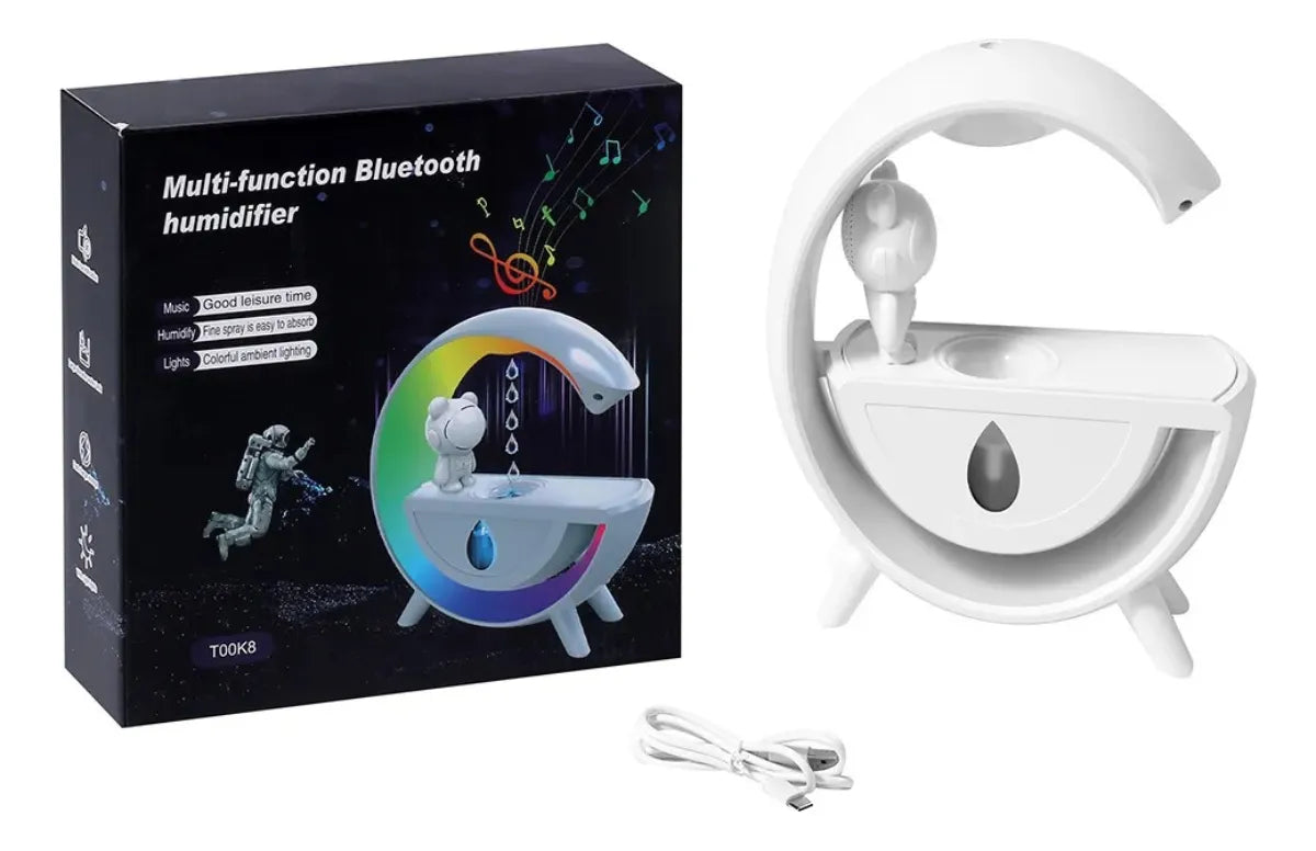 Parlante G Lámpara Veladora Con Luz Led Rgb Humidificador