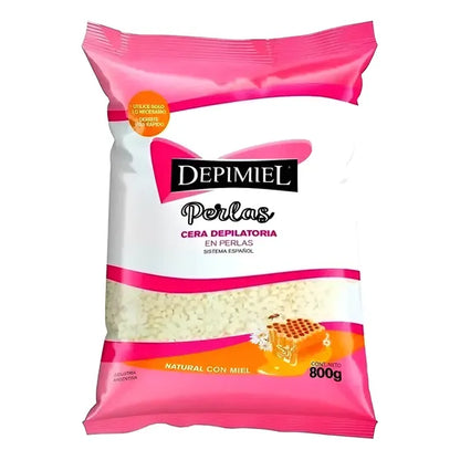 Cera Depilatoria En Perlas Natural Depimiel 800 Gr