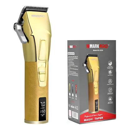 Maquina Corte De Pelo Cuchilla Ceramica Wmark Ng-2036 Dorado