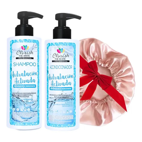Shampoo Hidratante Sin Sal + Acondicionador 1lt Prof + Gorra