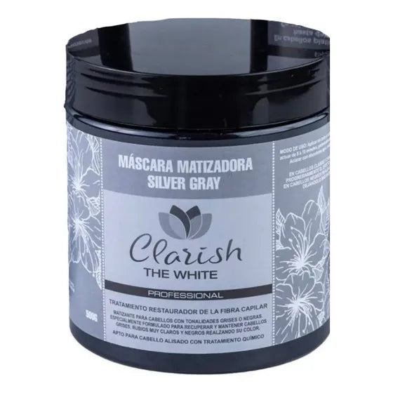 Máscara Matizadora Silver Gray Clarish The White 500gr