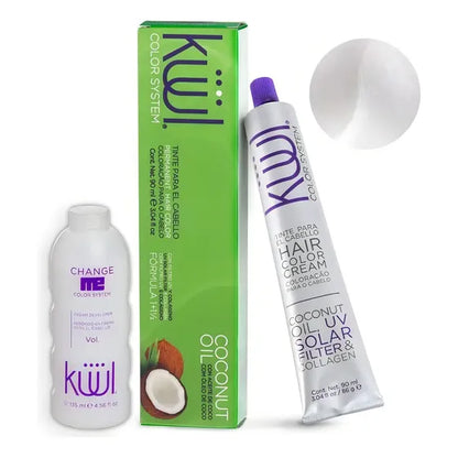 Tinta Kuul N°000 Con Aceite De Coco + Oxidante Activador Tono 000