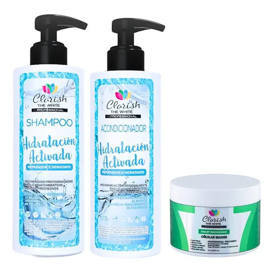 Pack Shampoo Sin Sal + Acond Hidratación + Alisado S/ Formol