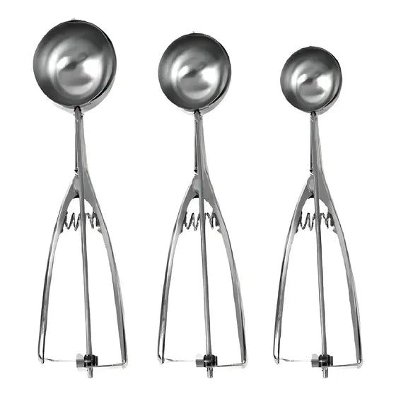 Cucharas Helado Acero Inoxidable 3 Piezas Color Plateado