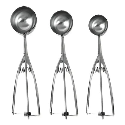 Cucharas Helado Acero Inoxidable 3 Piezas Color Plateado