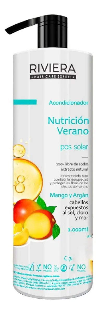 Acondicionador S/sal Riviera Nutrición Verano Mango Argán 1l