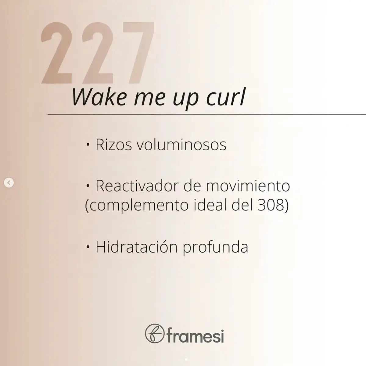 Spray 227 Wake Me Up Curl Para Rizos 150ml For Me Framesi