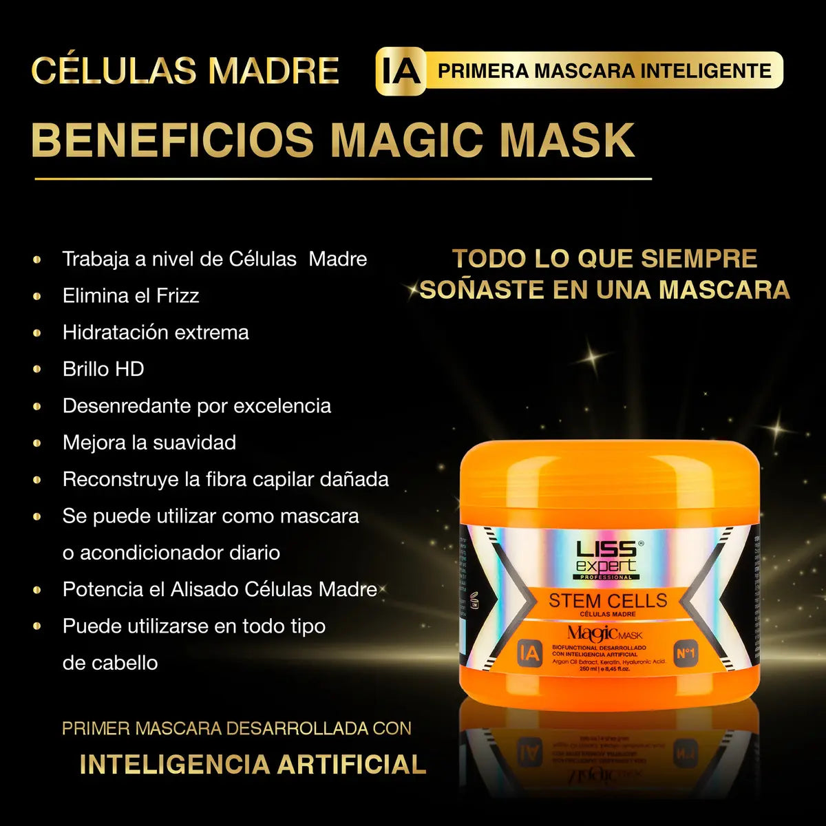Mascara Células Madre Magic Mask Liss Expert 250 Ml