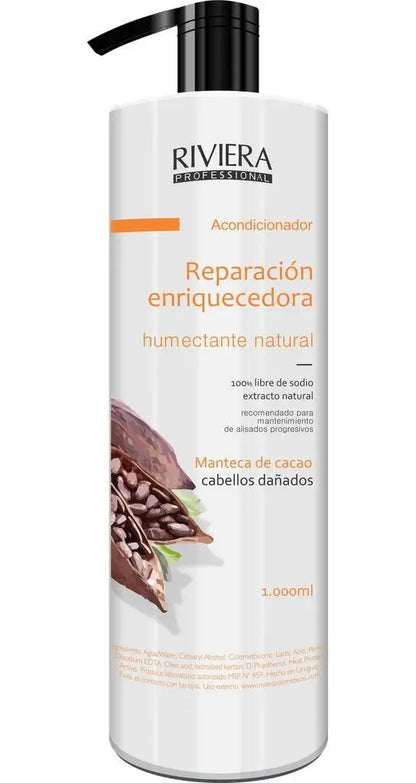Acondicionador Cabello Dañado Chocolate Riviera 1l