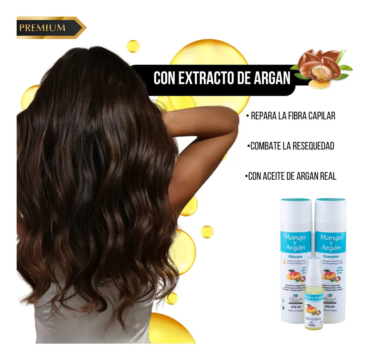 Gotitas Reparadoras 60ml Brillo Sedosidad Clarish