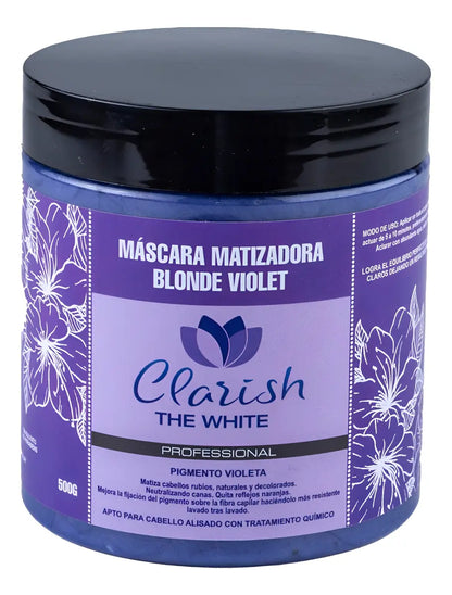 Mascara Matizadora Blonde Violet Clarish The White 500g