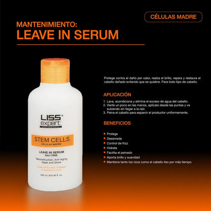 Shampoo Células Madre + Kit Completo Liss Expert