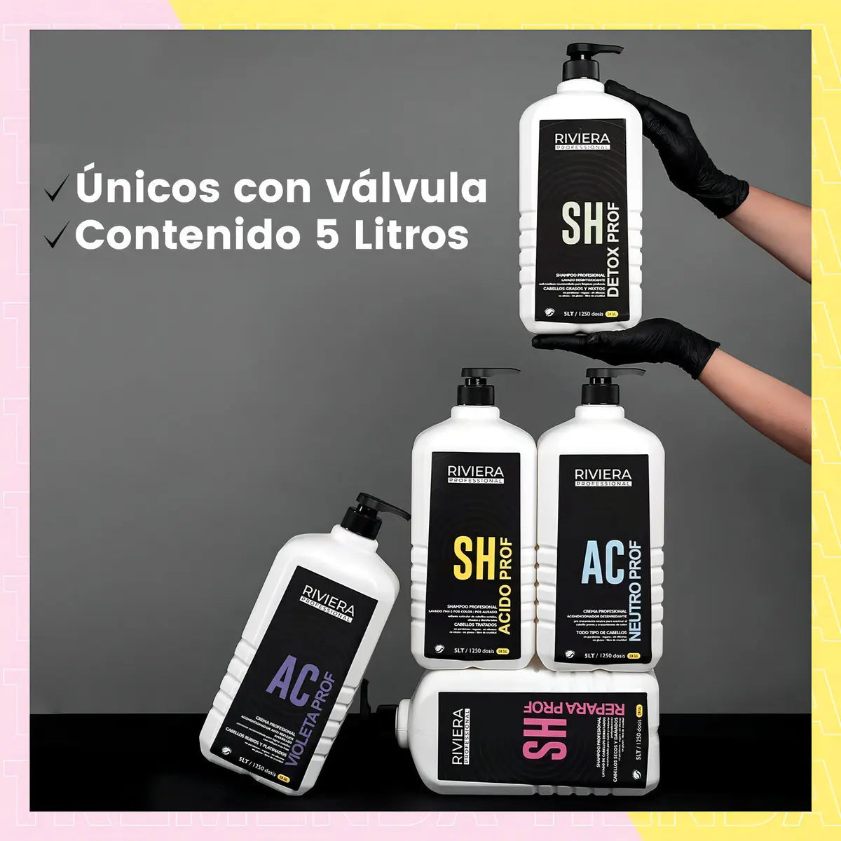 Shampoo Sin Sal Riviera Detox Profesional Para Cabellos Grasos 5 Litros