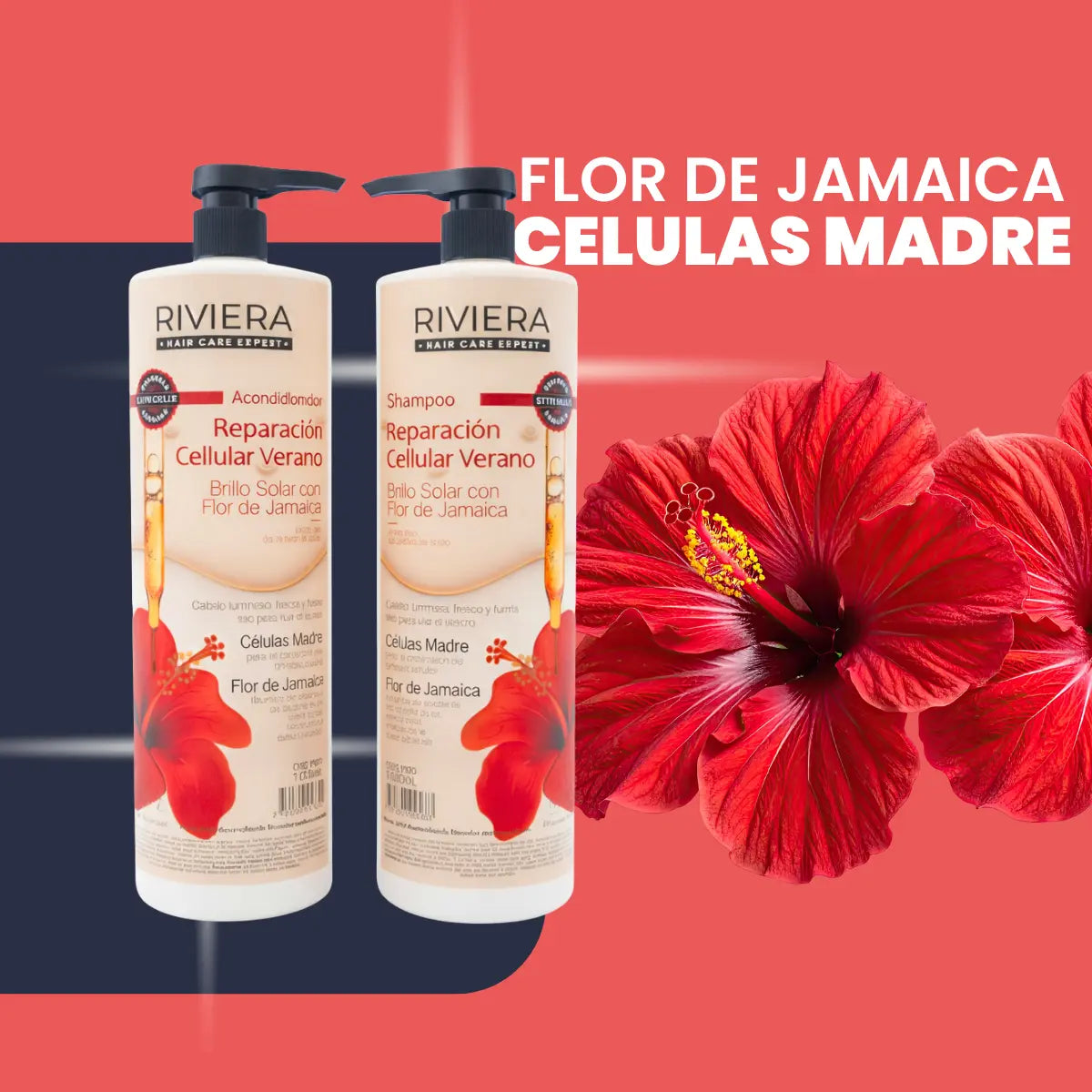 Pack Shampo + Acond Celulas Madre Jamaica Reparacion 1lt