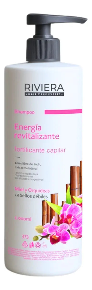 Shampoo Todo Tipo De Cabello Miel Y Orquídeas Riviera 1l