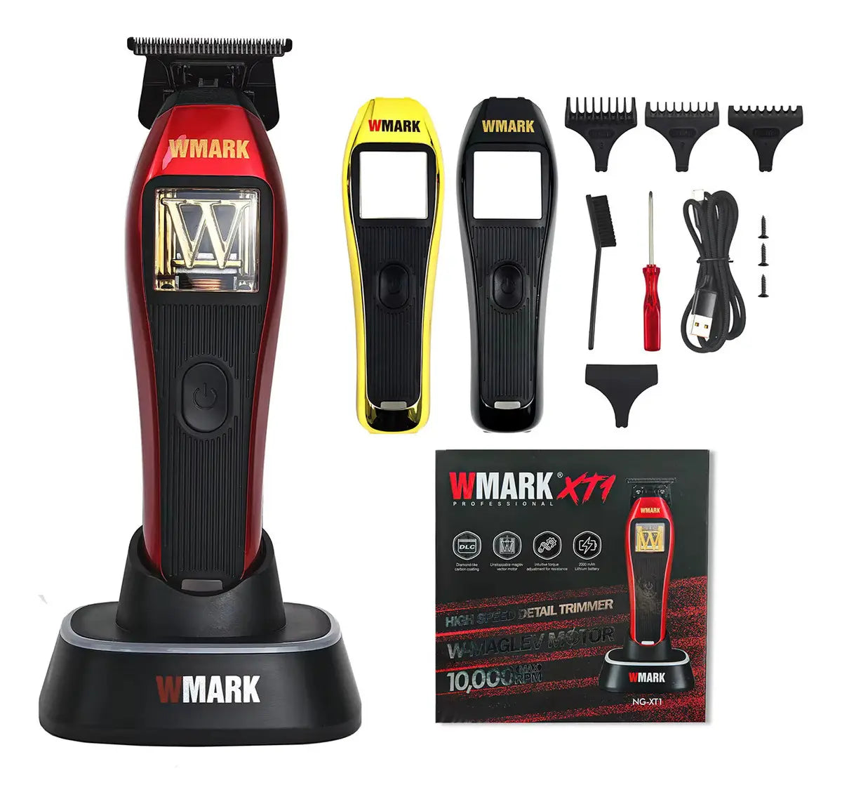 Patillera Wmark Ng-xt1 Motor Vectorial Magnético 10000rpm Color Rojo 110v/220v