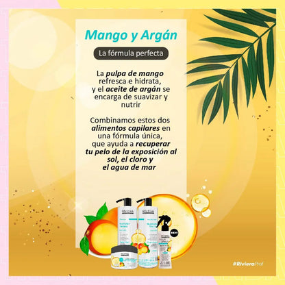 Spray Loción Para Playa Riviera Mango Y Argán Con 12 Beneficios 200ml