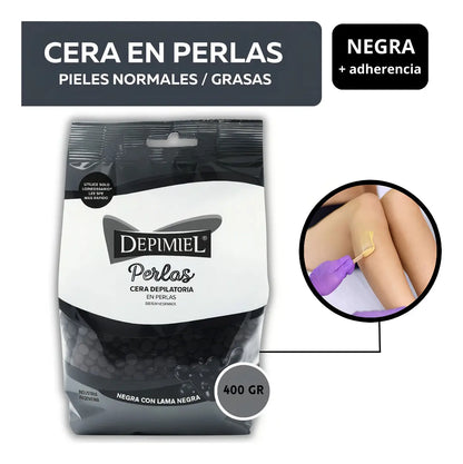 Cera En Perlas Depimiel Negra Bolsa X 400 Gr
