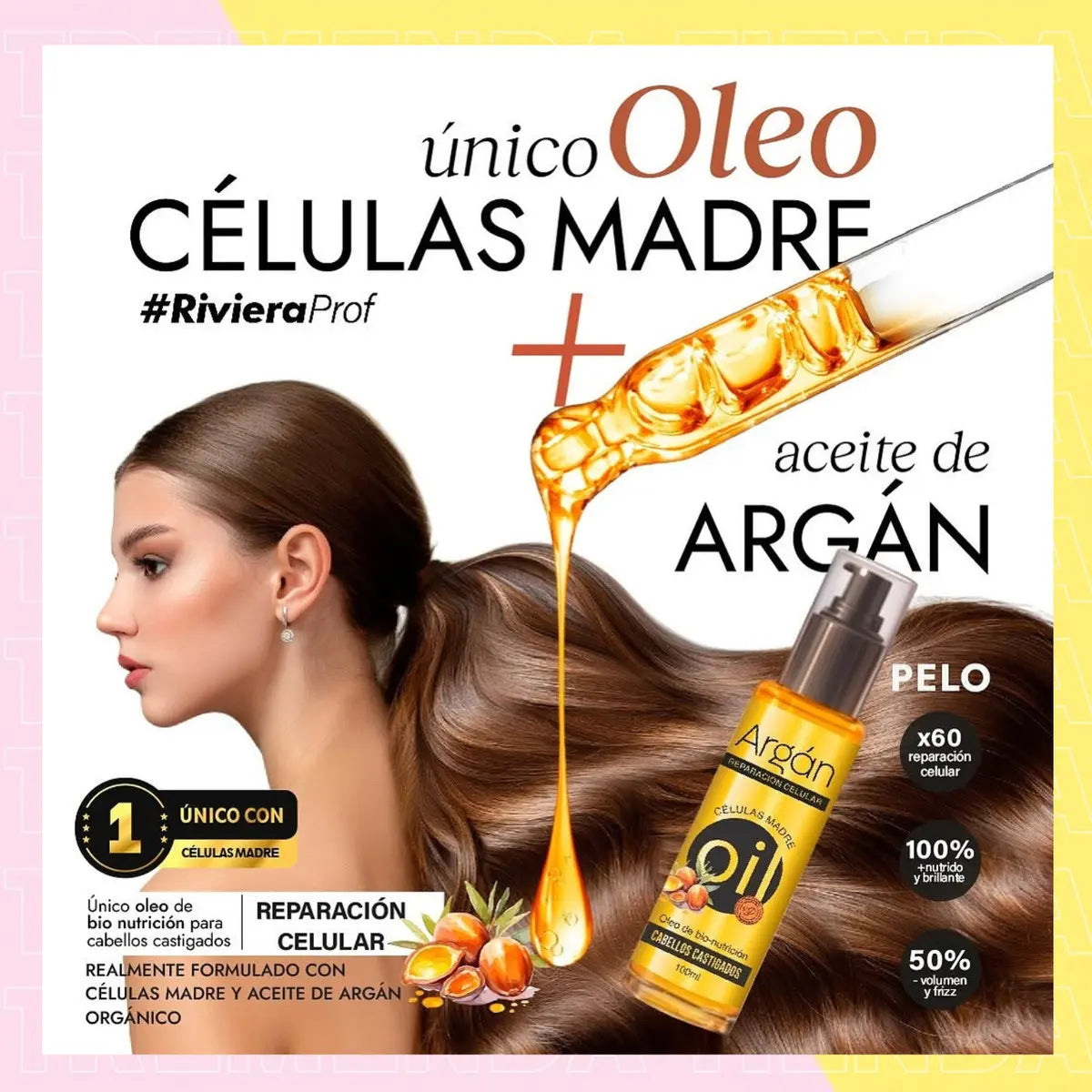 Aceite De Argán Oleo Con Células Madres Bio-nutrición 100ml