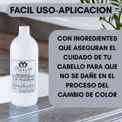 Oxidante Cremoso Estabilizador 1lt Clarish The White Deco