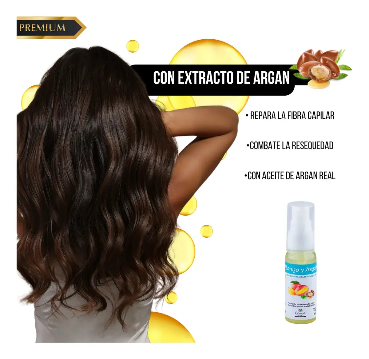 Olio Fortalecedor Capilar Extracto Mango Y Argan  30ml