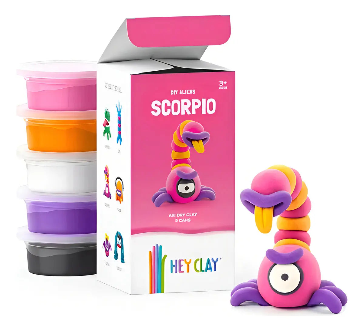 Hey Clay Massa Moldear Plastilina Color Scorpio 5 Latas